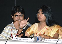 Ms Suman Haripriya, (Director) of the film Kadam Tale Krishna Nache addressing a press conference during the 37th International Film Festival (IFFI-2006) in Panaji, Goa on November 26, 2006.jpg