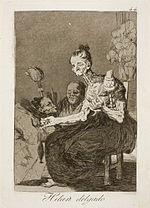 Museo del Prado - Goya - Caprichos - nr 44 - Hilan delgado.jpg