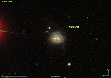 Sloan Digital Sky Survey image of NGC 3758. Notice the two luminous cores. NGC 3758 SDSS.jpg
