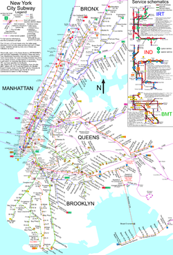 紐約地鐵: 歷史, 路線, 車輛