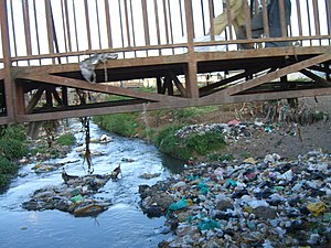 Pollution in the Nairobi River. Nairobi river pollution.jpg