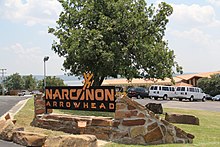 Narconon Arrowhead, Oklahoma, where various law enforcement agencies are investigating recent deaths. Narconon (Scientology front group)Narconon Arrowhead, Oklahoma USA. June 2012.jpg