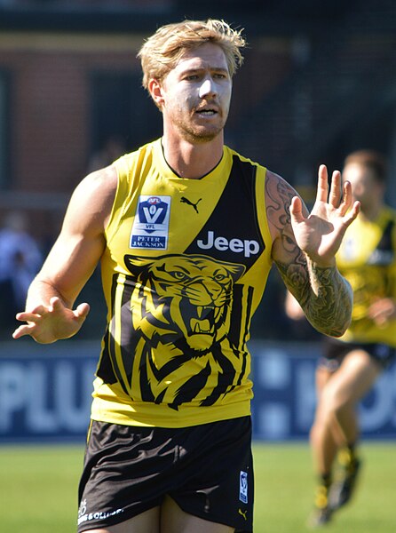 Broad playing for Richmond's VFL side in March 2018