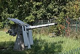 Un canon naval qui se trouvait au Threebridges, ancienne partie de l'Outer London Defence Ring