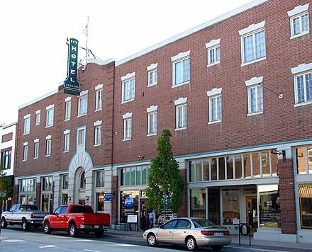 The landmarked New Redmond Hotel at 521 SW 6th St, built in 1928, is still in business today