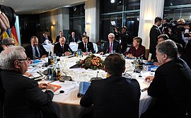 Переговоры в нормандском формате. Владислав Сурков в центре. Берлин, 19 октября 2016