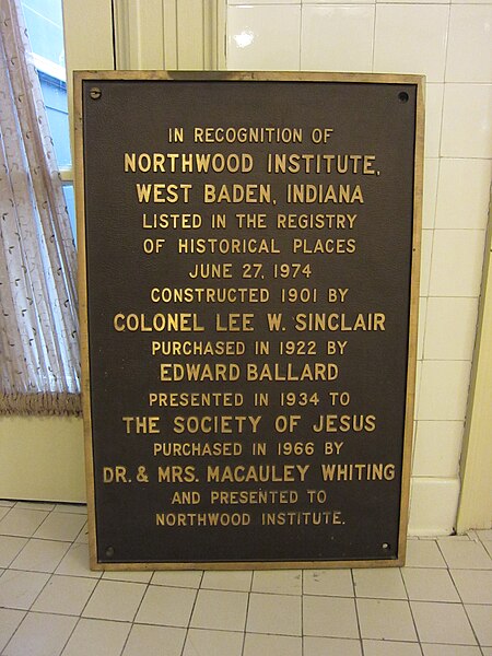 File:Northwood Institute (West Baden, Indiana) plaque 02.jpg