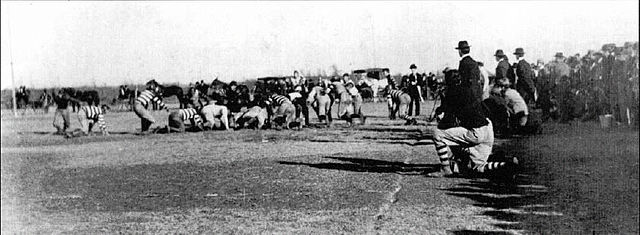 Oklahoma vs. Arkansas City (Kansas) Town Team in 1899 with Vernon Louis Parrington as coach