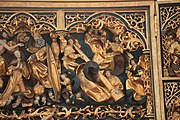 English: Detail of the altar by Claus Berg in St. Knuds church (the cathedral) in Odense, Denmark