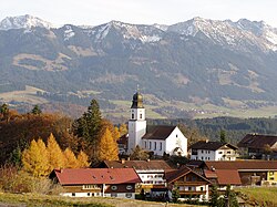 Skyline of Ofterschwang