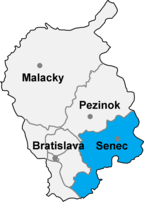 Senec, Kraj bratysławski, Słowacja - Widok na je