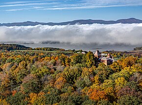 Grounds and view of the Catskill range