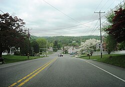 Northbound PA 29 approaching PA 100 in Hereford