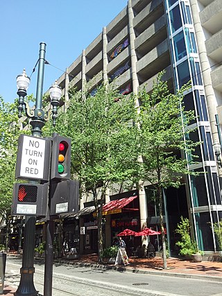 <i>Upstream Downtown</i> Sculpture in Portland, Oregon