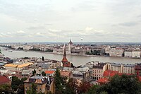 Parliament and surroundings as seen from Buda