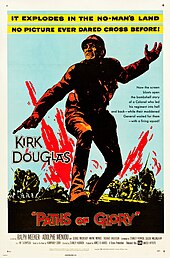 Poster for Paths of Glory featuring Kirk Douglas as a soldier