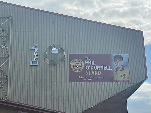 The stainless-steel permanent memorial to O'Donnell, erected in November 2011.
