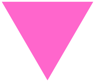 Pink triangle Nazi concentration camp badge, later international symbol of gay pride and the gay rights movements