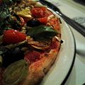 Pizza Giardinera with basil leaves instead of cheese pesto @PizzaExpress (8013049339).jpg