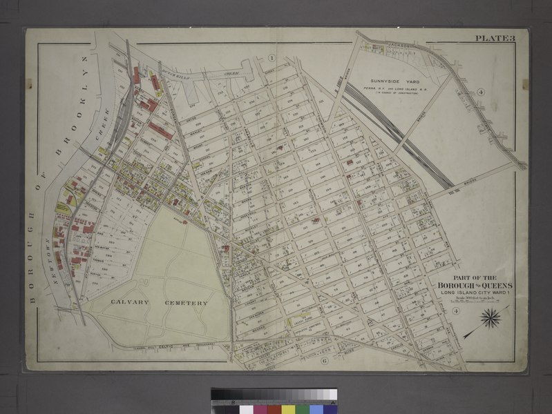 File:Plate 3-Bounded by (Dutch Kills Creek) Water Street, Borden Avenue, Orton Street, Thomson Avenue, Van Dam Street, Skillman Avenue (Sunnyside Yard), Laurel Hill Avenue, Foster Avenue, Heiser NYPL1516400.tiff