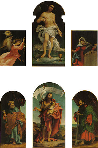 <i>Ponteranica Altarpiece</i> 1522 polyptych by Lorenzo Lotto