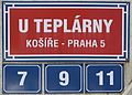 Čeština: Praha, Košíře - U teplárny