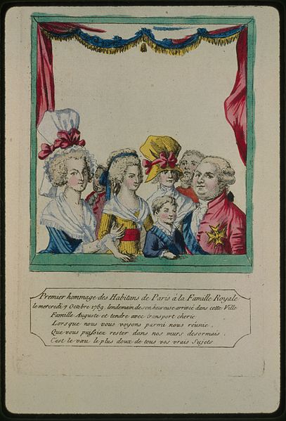 File:Premier hommage des Habitans de Paris à la Famille Royale le mercredi 7 Octobre 1789.jpg