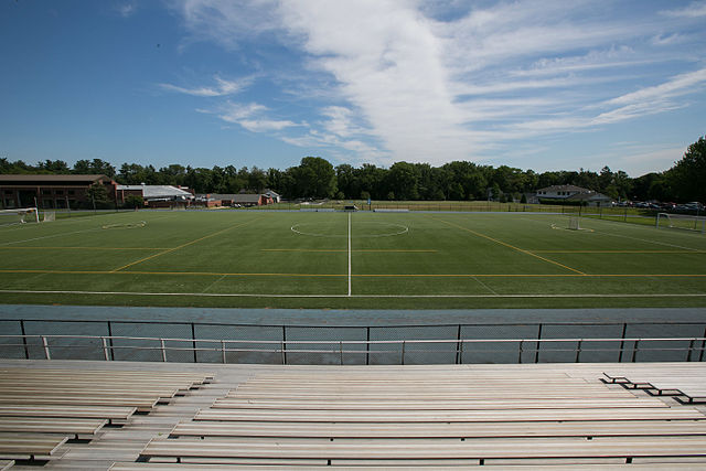 Old Westbury campus President's Stadium, home of the men's and women's soccer teams and the men's lacrosse team.