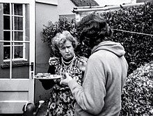 Priscilla Tolkien, honorary vice-president of the Tolkien Society, hosting a garden party for the Society at her house during Oxonmoot 1979 Priscilla Tolkien hosting a garden party for The Tolkien Society at her house, Oxonmoot 1979.jpg