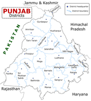 Punjab district map