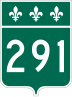 Route 291 marker