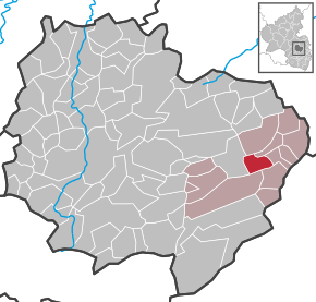 Poziția Rüssingen pe harta districtului Donnersbergkreis