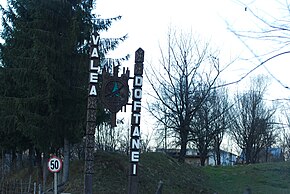 Semn la intrarea în comuna Valea Doftanei