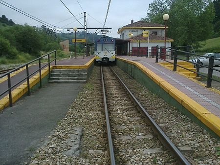 Railway station in Pinzales