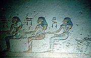 Seated deities from the tomb of Ramesses VII