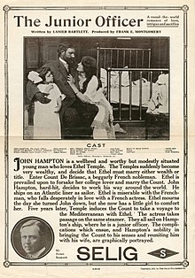 Görüntünün açıklaması THE JUNIOR OFFICER için yayın broşürü, 1912.jpg.
