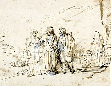 Rembrandt Christ with two disciples.jpg