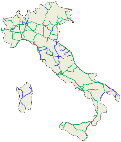 File:Rete autostradale italiana con superstrade.svg