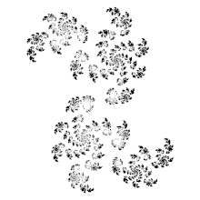 A Julia set plot, generated using random IIM Reversed Julia set C = ( 0.4 0.3 ).gif