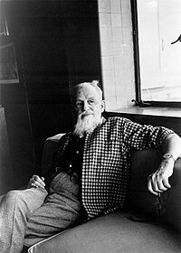 Portrait photograph of author Rex Stout at age 35, photographed by Arnold Genthe