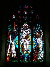 East window of St Michael and All Angels Church, Marden, representing Christ in Majesty (1962)