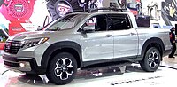 2017 Honda Ridgeline showing off exterior OEM accessories