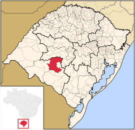 Location of São Gabriel in Rio Grande do Sul