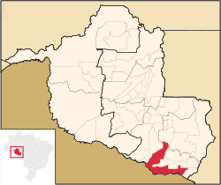 Localização de Pimenteiras do Oeste em Rondônia