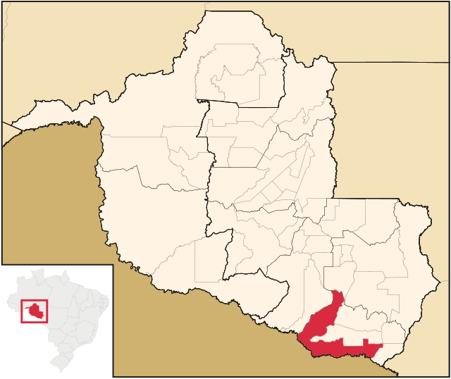 Localização de Pimenteiras do Oeste em Rondônia