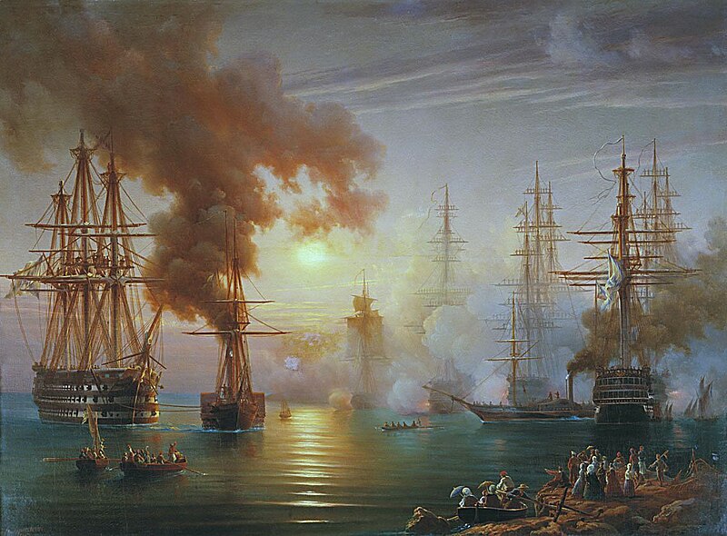 File:Russian Black Sea Fleet after the battle of Synope 1853.jpg