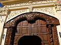 English: Wooden portal of San Bernardo Convent with date 1762