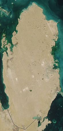 An enlargeable satellite image of Qatar Satellite image of Qatar in January 2003.jpg