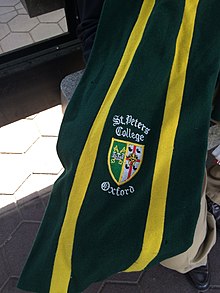 Adademic scarf from St Peter's College, Oxford. Scarf from St Peter's College, Oxford.jpg