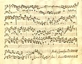 handgeschreven partituur